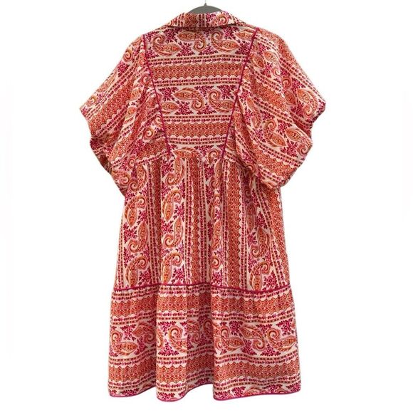GiGiO Women's Paisley Multi Color Mini Swing Dress Size Small - Picture 6 of 9